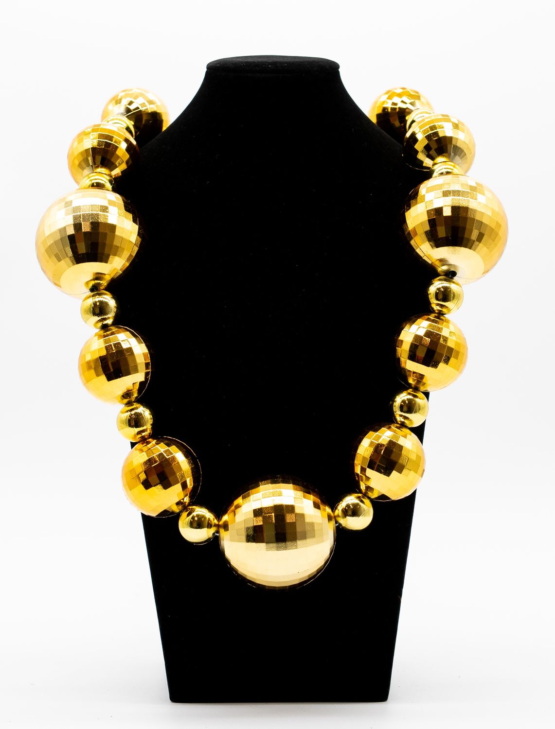 44" 20/40/60mm Gold Globe Necklace single