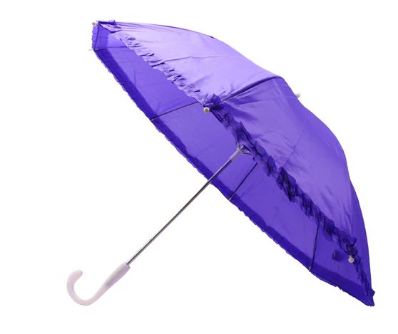 17.5" Purple Umbrella with Ruffle (Each)