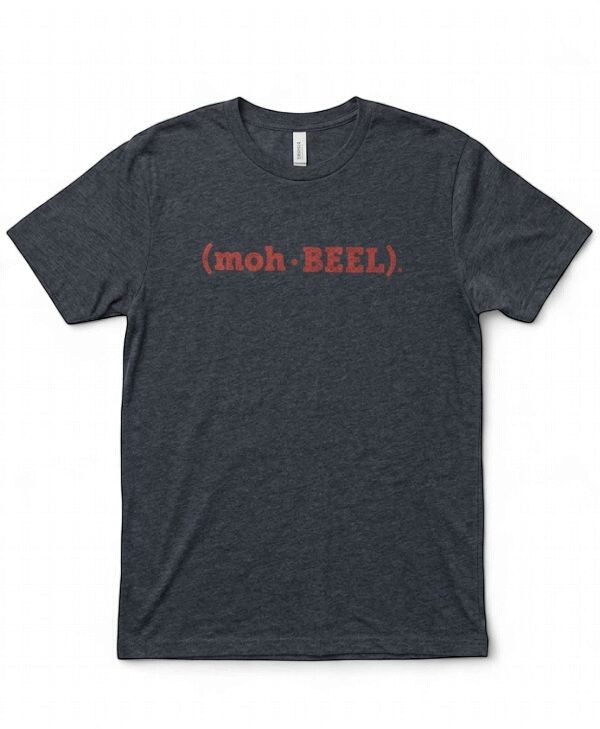 (moh-BEEL)® Navy/Red Tee