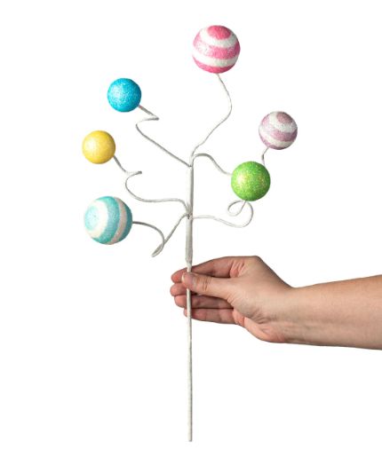 17" Stripe &amp; Solid Ball Pick Spray