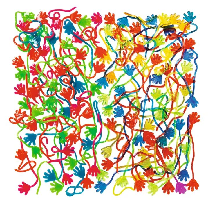 1" Sticky Hands - Assorted Colors (Pack of 72)