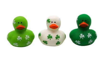 1.5" St. Patrick's Day Rubber Ducks (Dozen)