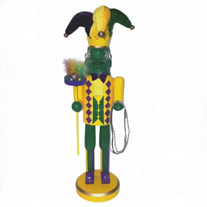 14" Mardi Gras Gator Nutcracker (Each)