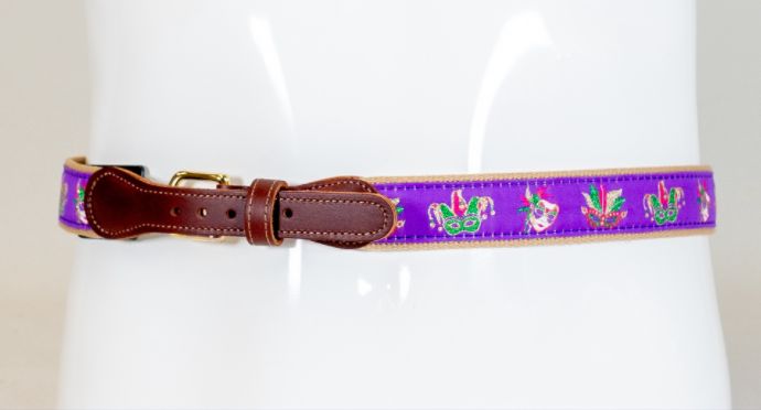 22" Belt- Children Purple Fleur de lis