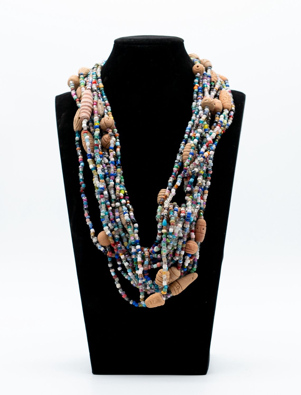 27" Multi Glass &amp; Clay Bead Necklace (Dozen)