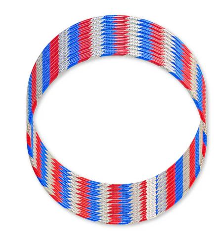 24" Red, Silver and Blue Glittered Hula Hoop (Dozen)