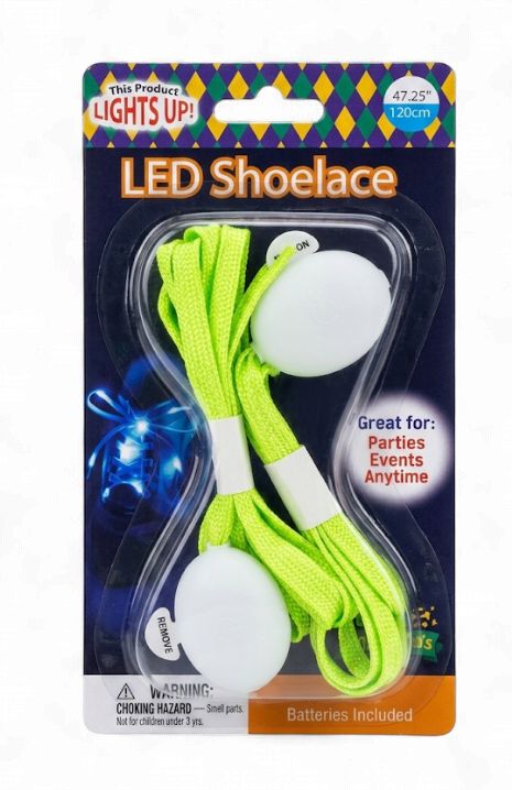 47" Green Light Up Shoelaces (Pair)