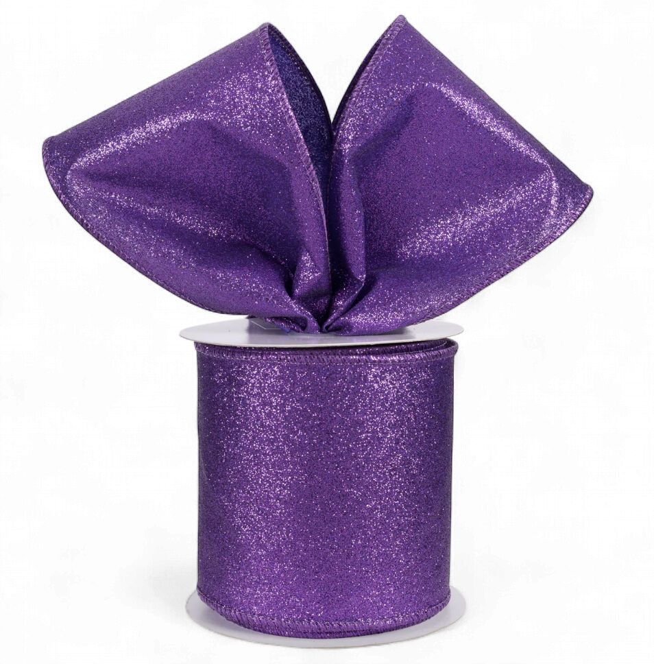 4” x 10yds glitter, purple
