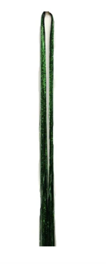 48" Green Hair Tinsel Extensions (Each)