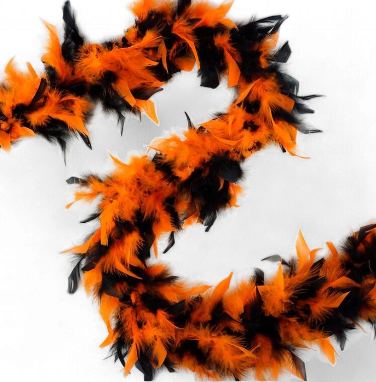6' Black and Orange Boa (Each)
