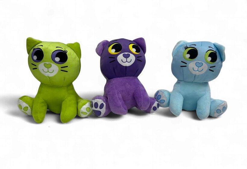 7" Plush Sitting Cat - Assorted Colors