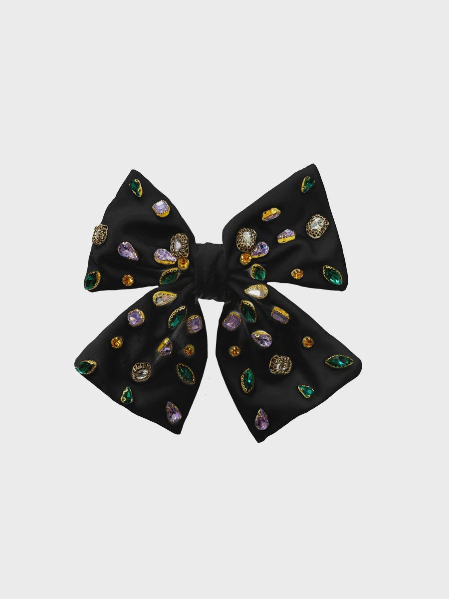 Bejeweled Velvet Bow