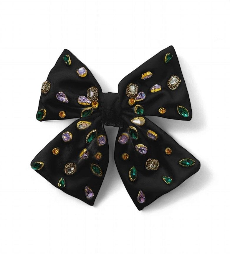 Bejeweled Velvet Bow