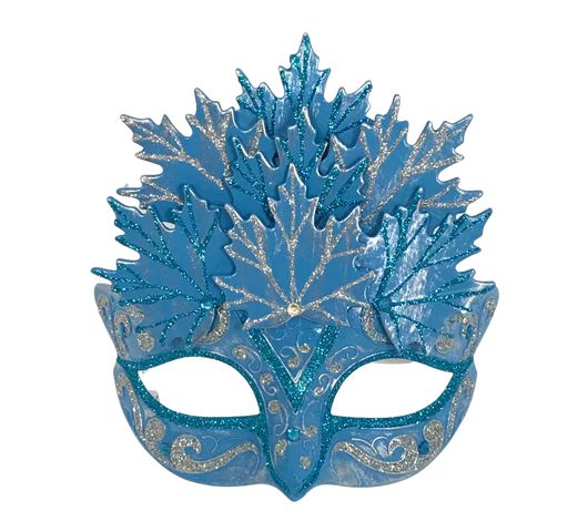 Blue and Silver Snowflake Mask (Each)