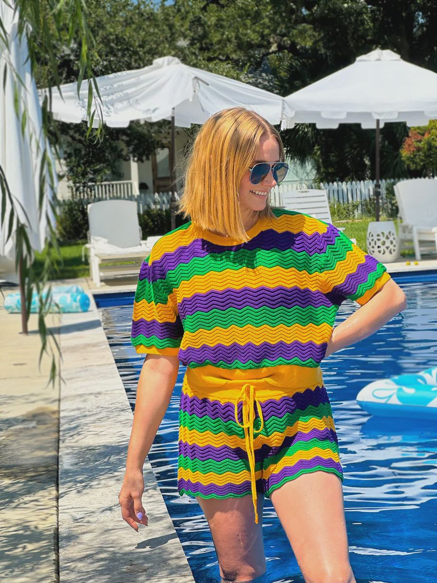 Adult Crochet Crop Short Sleeve S/M