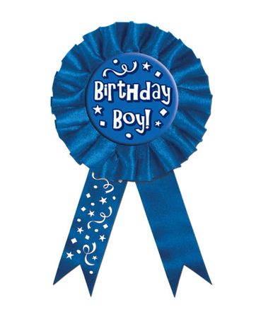 Birthday Boy Award Ribbon 3.75" X 6.5" (Each)