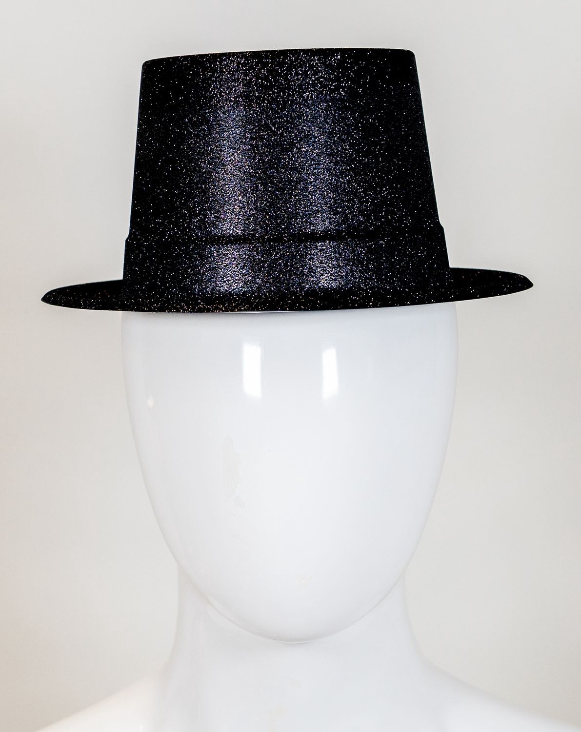 Black Glitter Top Hat (Each)