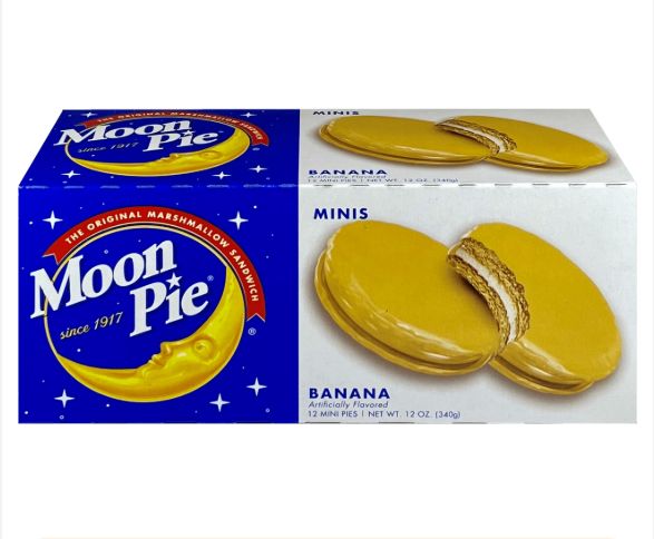Box Banana Moon Pies - 12 Minis