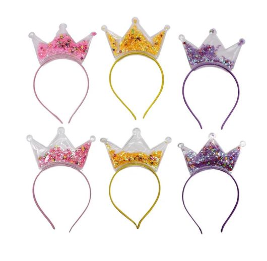 Crown Headband - Assorted Colors (Pack of 6)