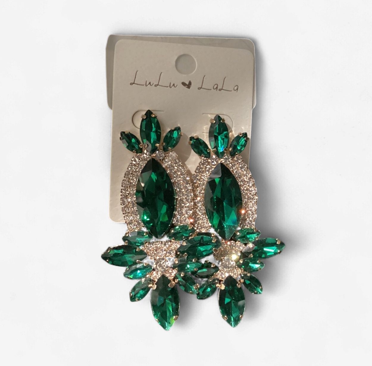 Earrings - Emerald Marquis