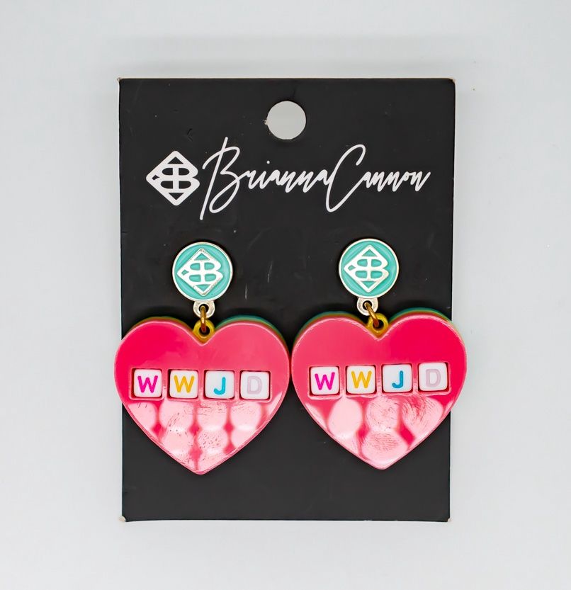 Easter 2022 - WWJD Heart Earrings