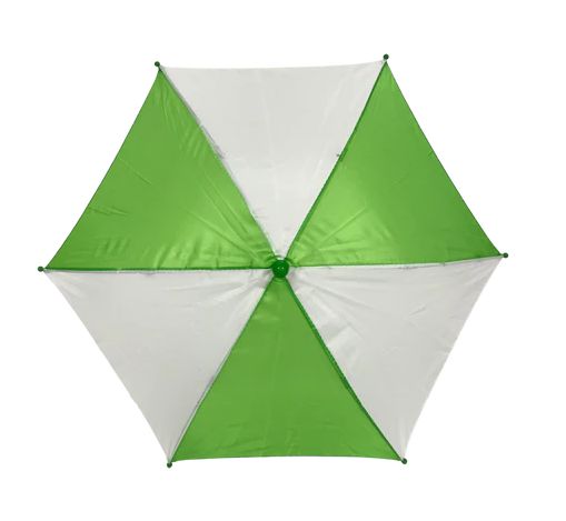 Green and White Umbrella 14.5" (Each)