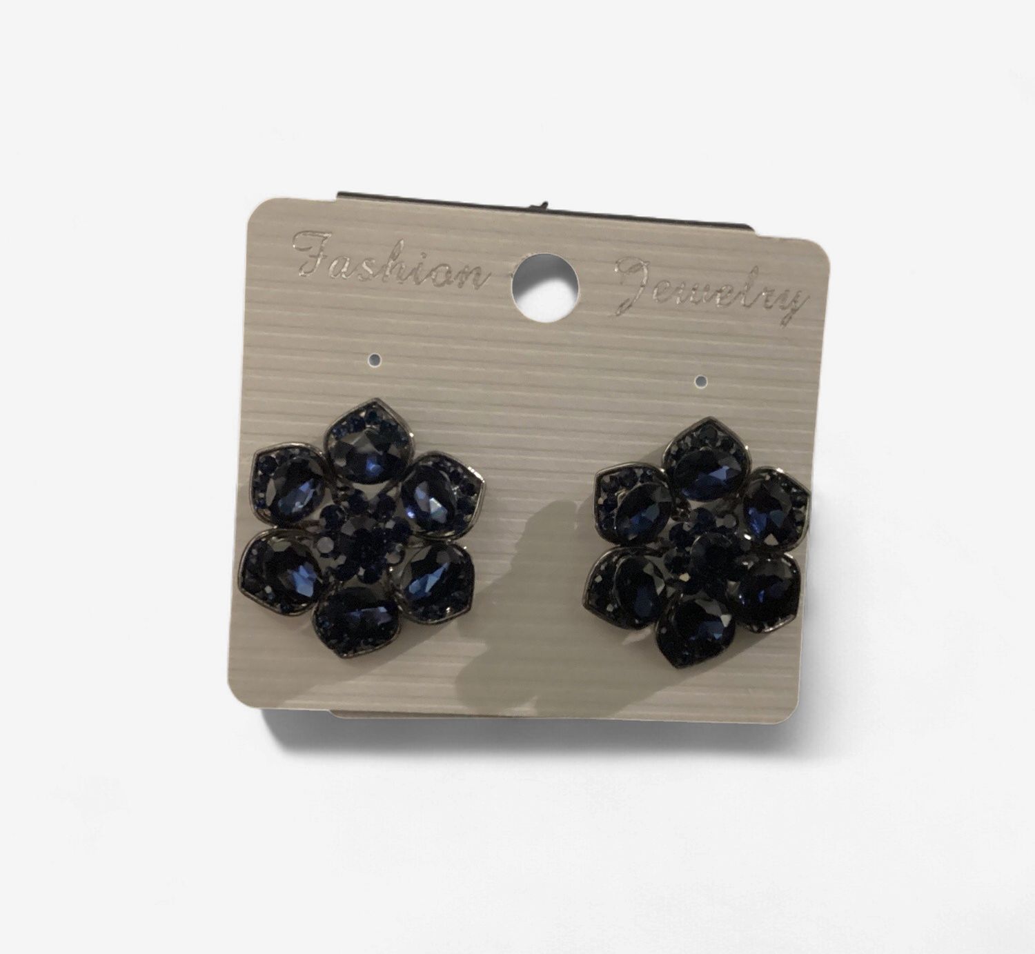 Earrings - Dark Blue Sapphire