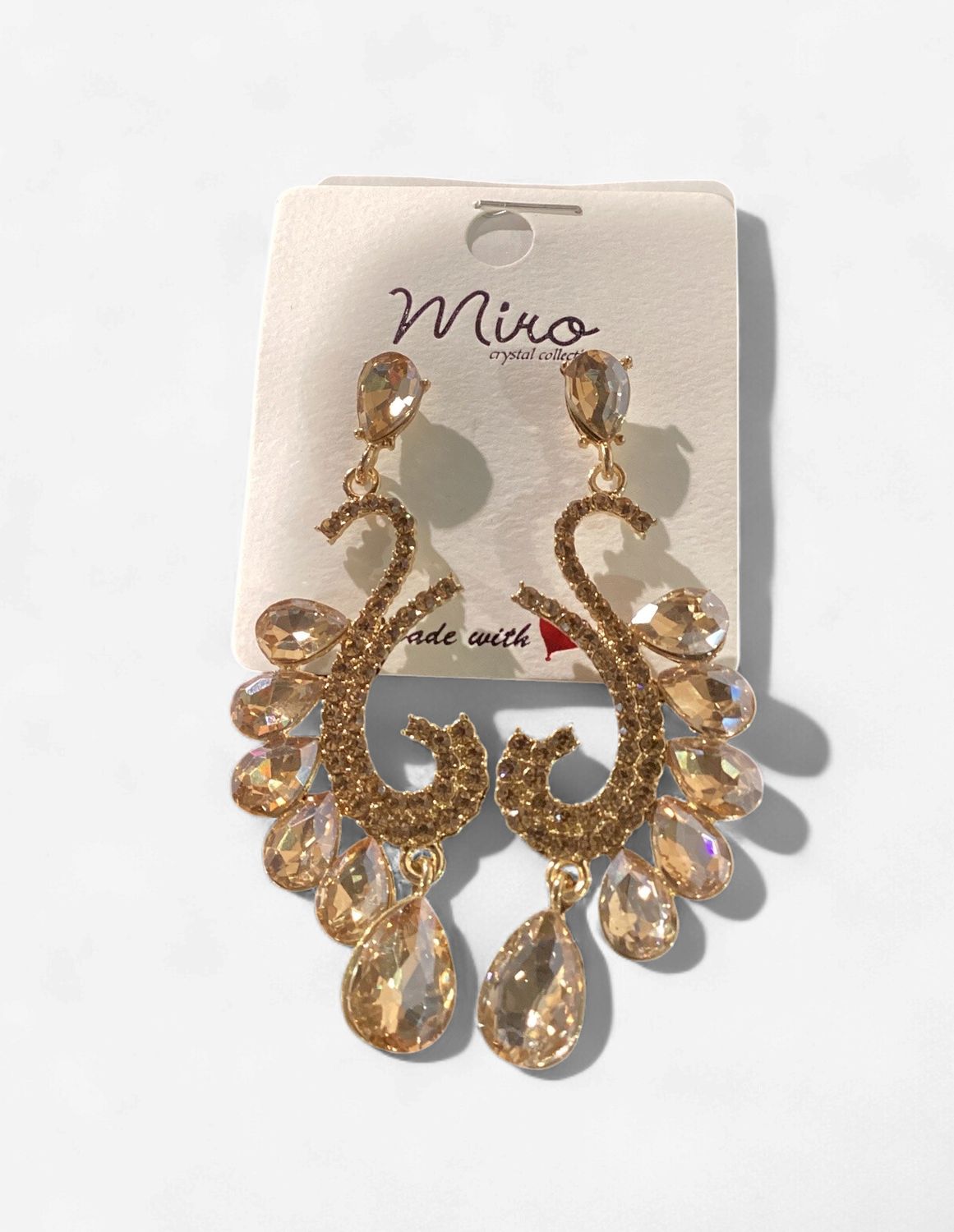 Earrings - Peach Chandelier