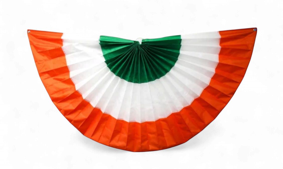 Green, White, and Orange Bunting - 6' x 3' (Each)