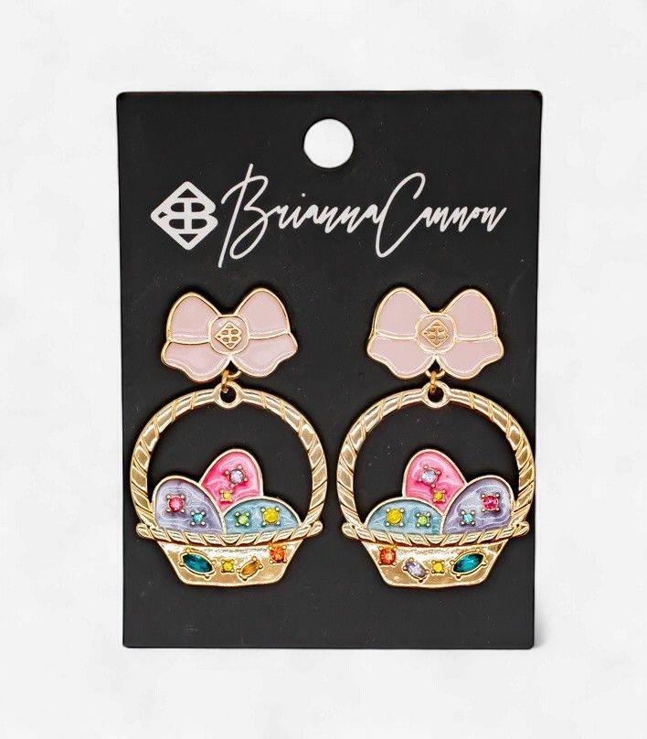 Easter 2022 - Blingy Basket Earrings with Bow