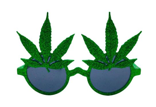 Glittered Weed Glasses (Each)