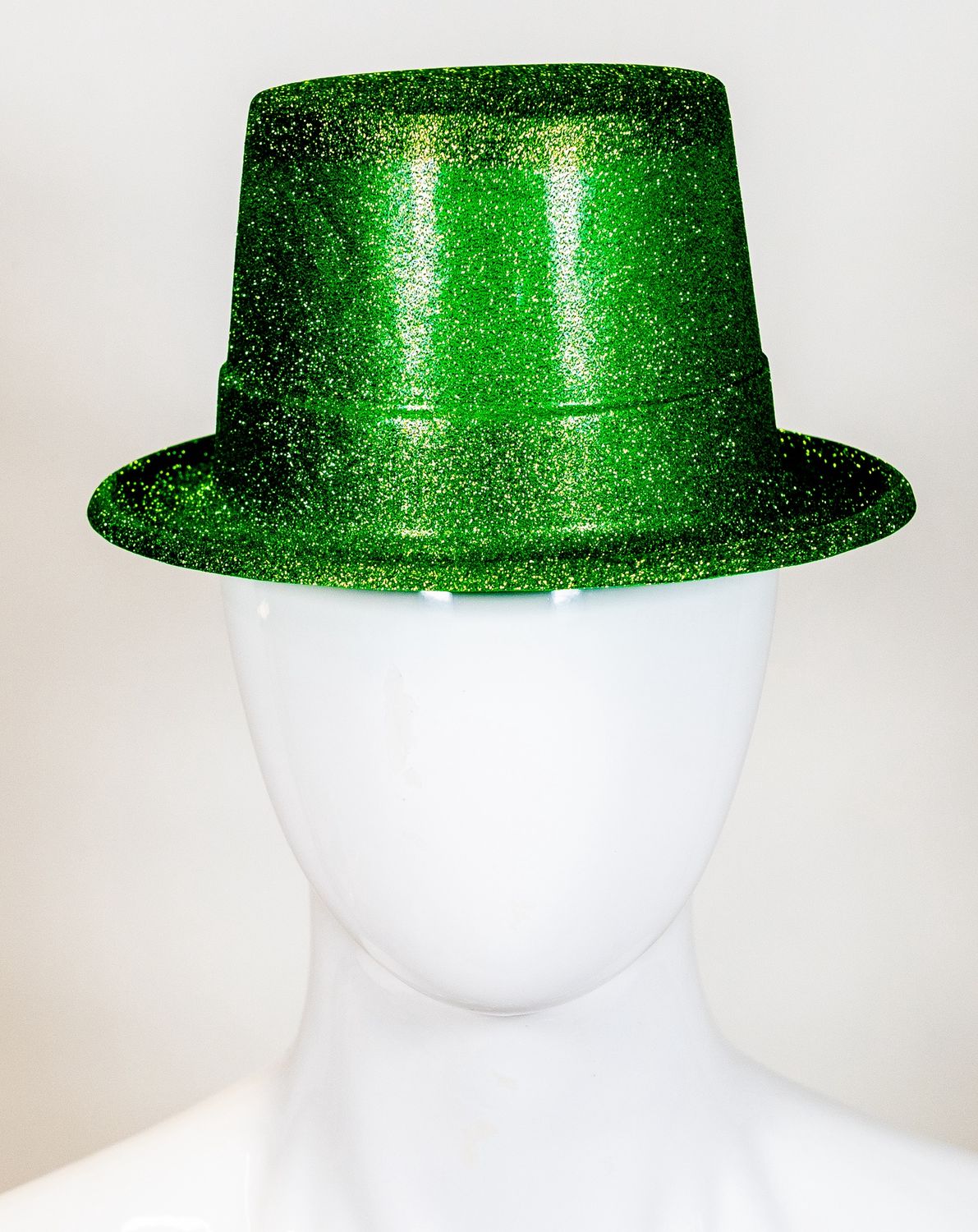 Green Glittered Top Hat (Each)