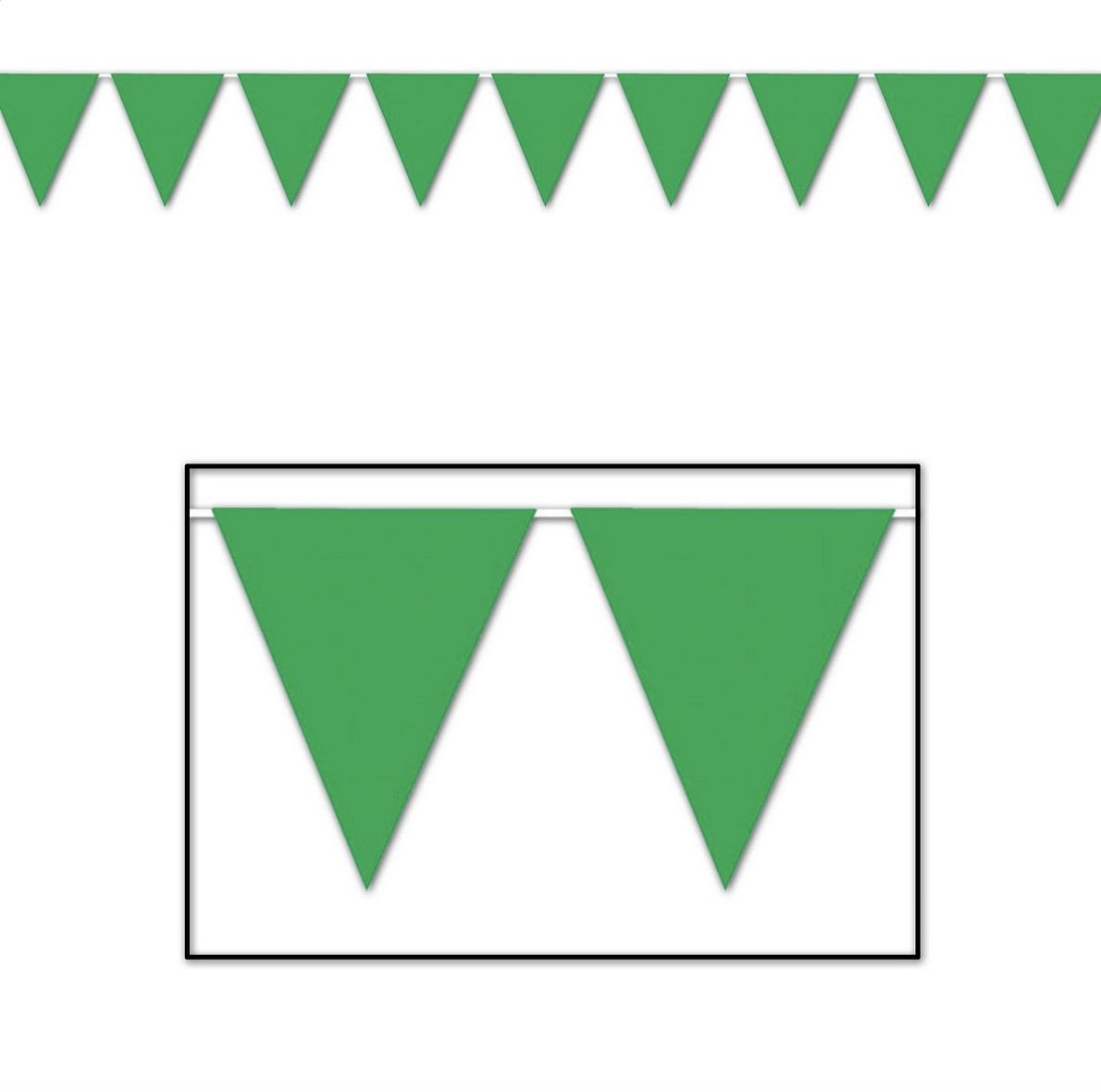 Green Pennant Banner 11" x 12" (Each)