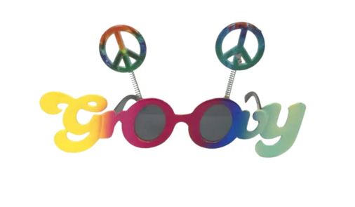 Groovy Sunglasses with Peace Signs (Each)