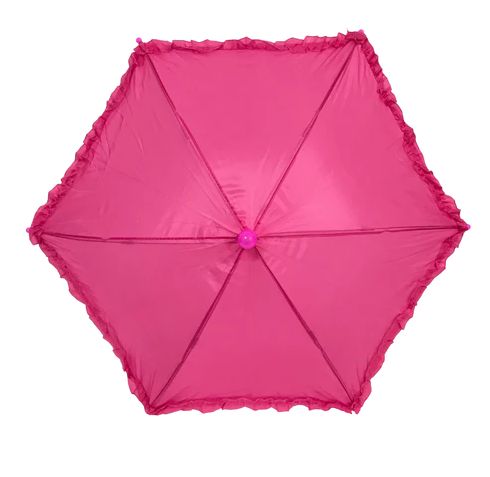 Hot Pink Pearlized Umbrella with Ruffle 17.5" (Each)