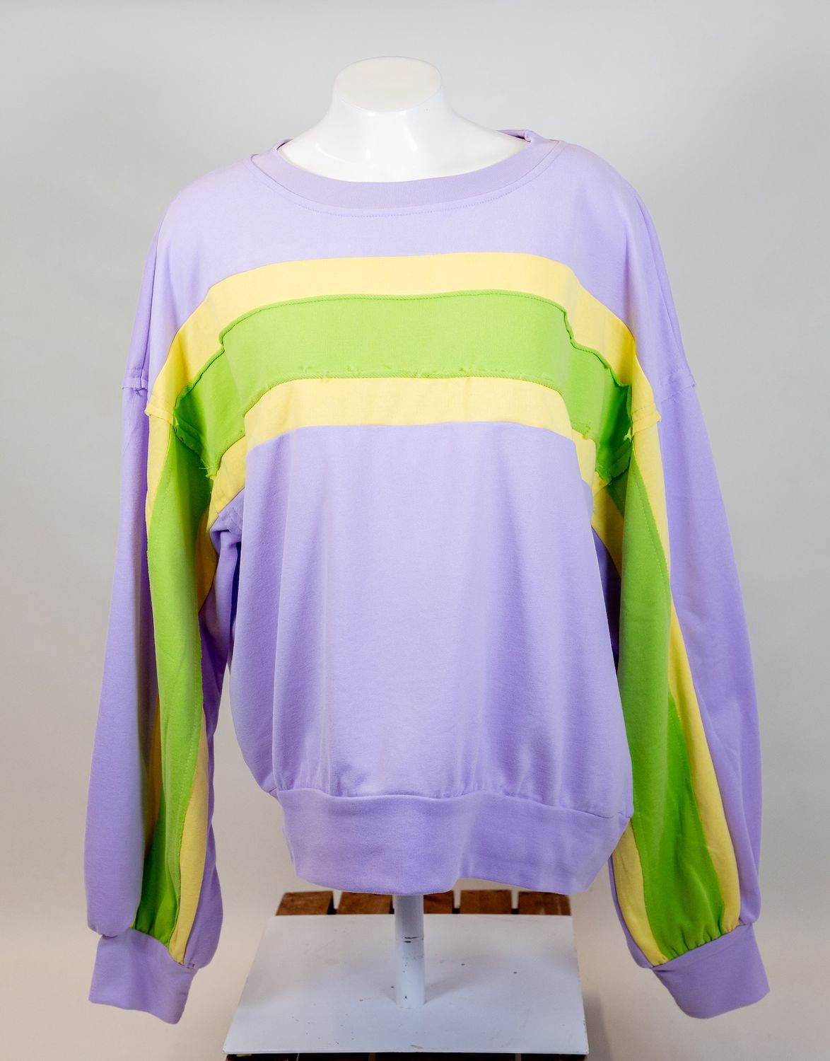Lavender French Terry Mardi Gras Color Pullover -Small (Each)