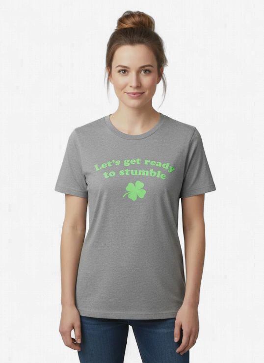 Let's Get Ready To Stumble Adult Unisex Tee - Grey / XL