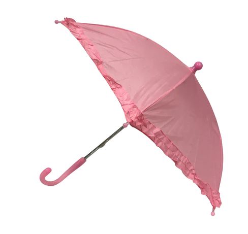 Light Pink Umbrella with Ruffle 14.5" (Each)