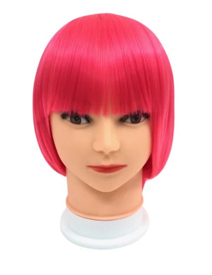 Hot Pink Bob Wig (Each)