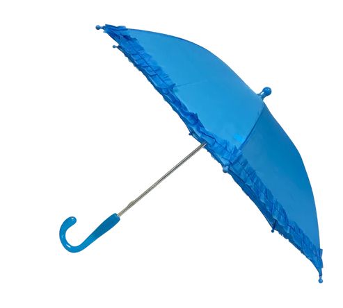 Light Blue Umbrella with Ruffle 14.5" (Each)