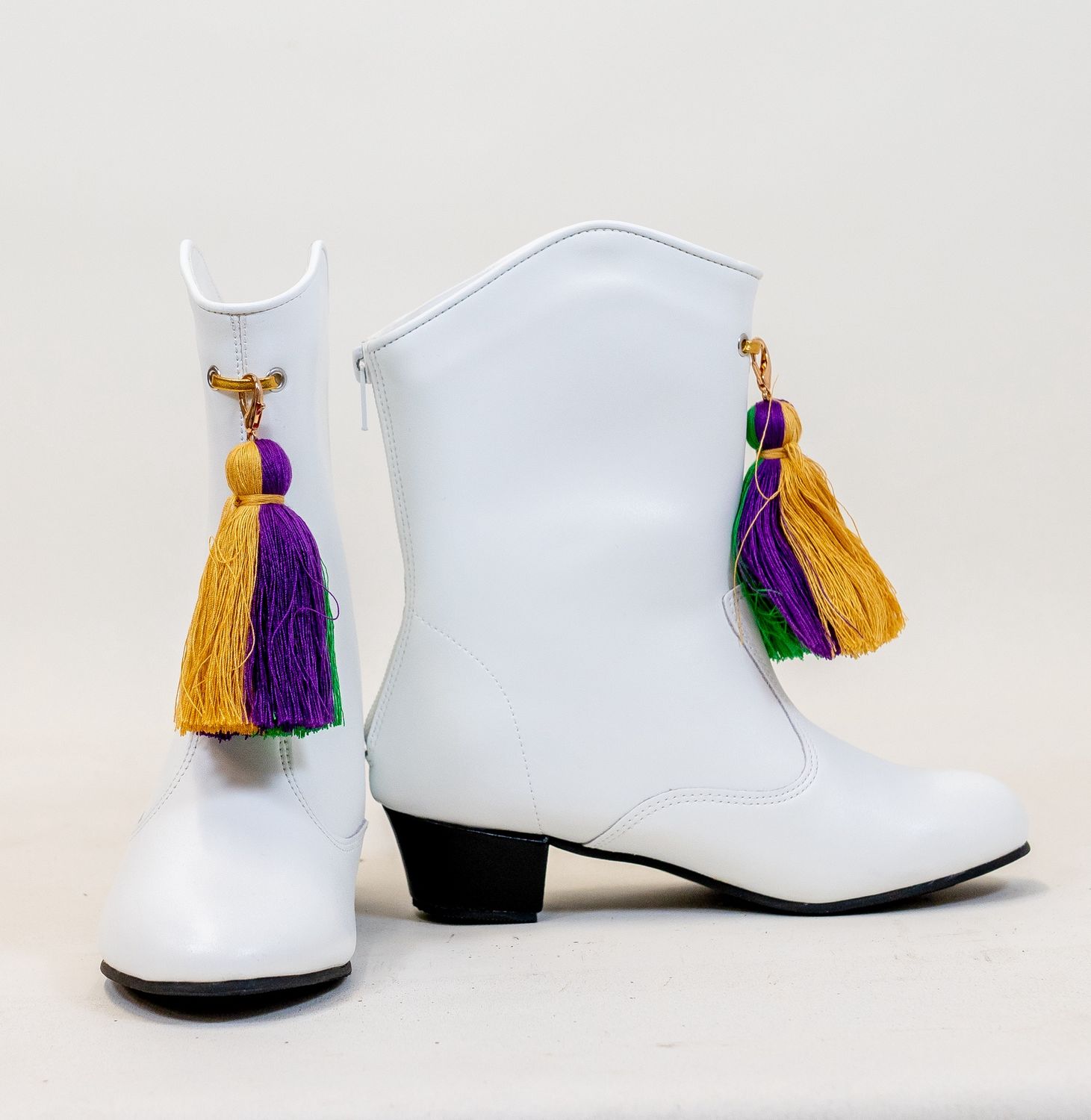 Mardi Gras Boots with Tassels - Size 10 (Pair)