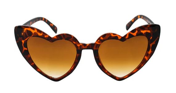 Leopard Heart Cat-Eye Sunglasses (Each)