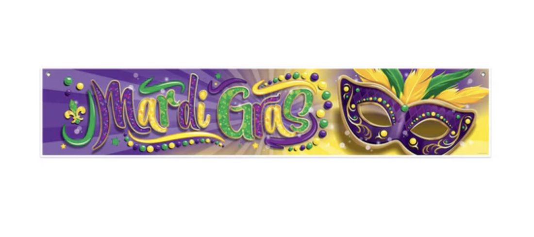 Mardi Gras Banner (Each)