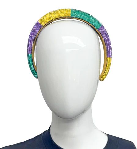 Mardi Gras Crystal Hard Headband (Each)