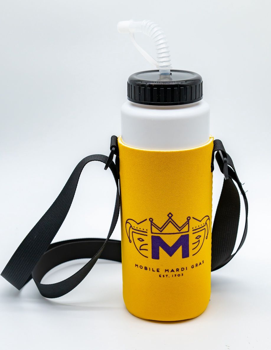 Mardi Gras Sports Bottle Koozie