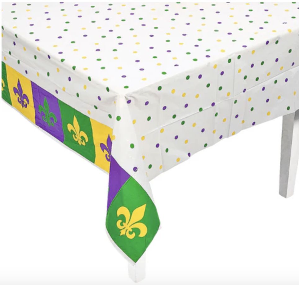Mardi Gras Table Cloth - 51" x 86" (Each)