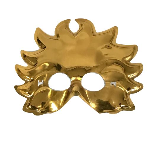 Metallic Gold Masquerade Mask with Elastic Band (Each)