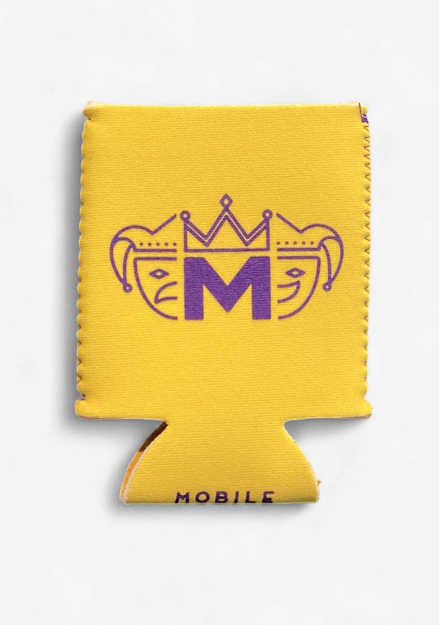 Mobile Mardi Gras Koozies - Gold