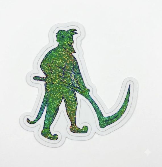 mobtown® Green Devil Glitter Micro Sticker