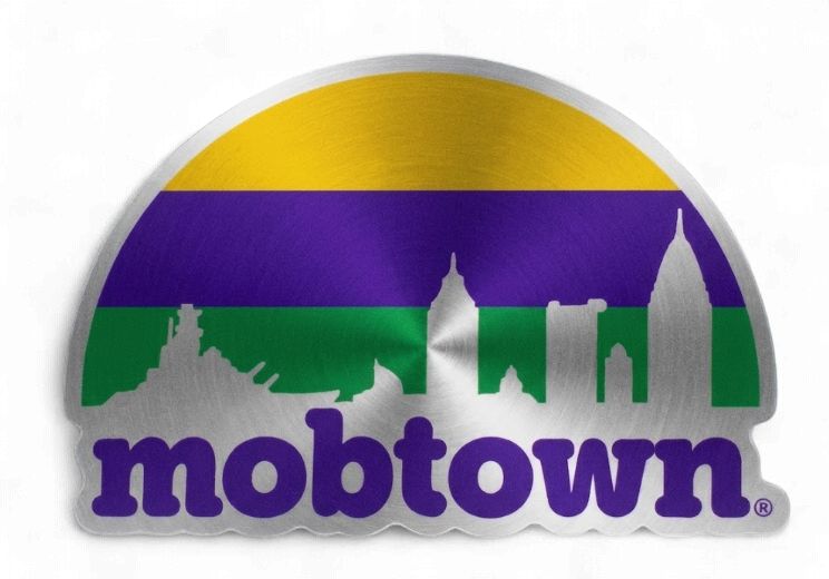 mobtown® Mardi Gras Holographic Sticker